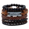 Believe Leather Bracelet Sets Unisex / Men Jewelry Vintage Classic Retro Bracelets VTrendz