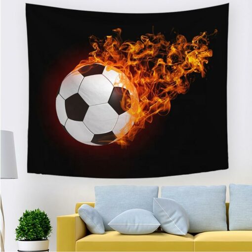 Soccer Tapestry, Wall Hanging, Table Cover, Home Decor