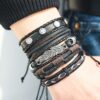 Feather Leather Bracelet Sets Unisex / Men Jewelry Vintage Classic Retro Bracelets VTrendz