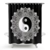 Yin Yang Mandala Black-White Shower Curtain