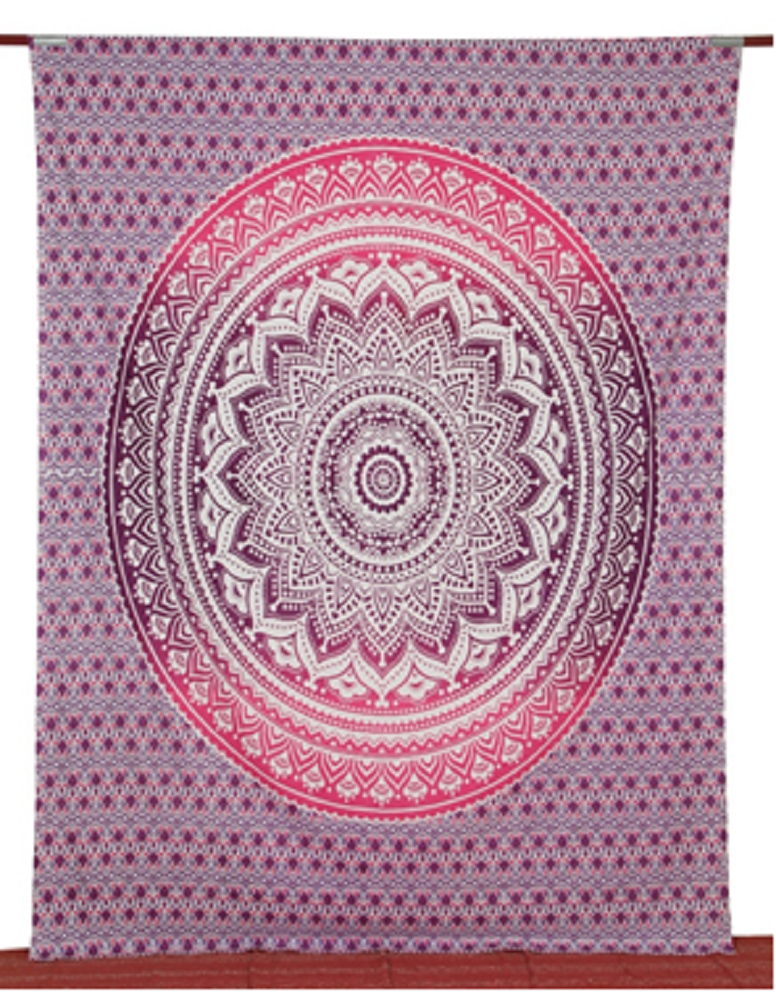 Mandala GUMBAD 3 variations Wall Hanging Handmade Cotton Tapestry 84"x54" inch - Image 2