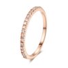 Three Plated Color Metal Zircon Micro Inlay Finger Ring VTrendz