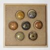 7-Chakra Disc set engraved Oval/Round Gemstone in Chakra Engraved Box VTrendz