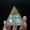 Selenite Orgonite Pyramid with Kundalini Symbol 3*3*3 inch VTrendz