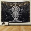 Skull Yoga Wall Hanging Handmade Cotton Tapestry 84" x 54" inch VTrendz