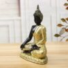 Meditating Buddha in Sitting Posture Black Gold Resin Figures Statue Ornament Home, Office, Yoga, Meditation Room or Outdoor Decor VTrendz
