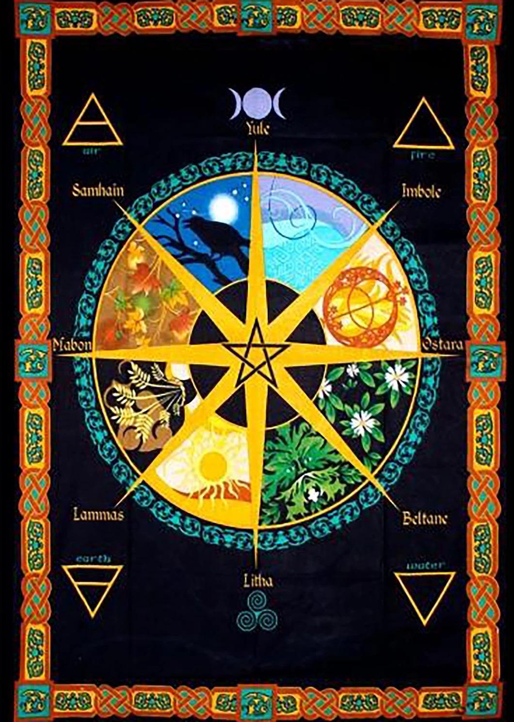 Pagan Calendar Tapestry 84" x 54" - Image 2