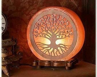 Tree of Life 3-D Himalayan Natural Salt Rock Crystal Air purifier / Ionizer 9 - 11 lbs - Image 2