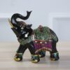 Elephant Black Gold Green Statue Handmade Resin Idol Figurine Statue Symbol of Goodluck, Strength, Protection, Wisdom, Power, and Integrity VTrendz