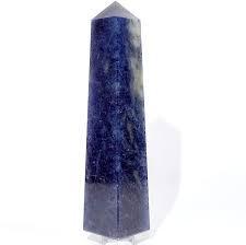 Iolite Obelisk Tower Jumbo Healing Wand Spirit Stone 4 or 8 Faceted Pointed Obelisk Tower Healing Reiki Wand Metaphysical Balance Energy Approx. 3-4 inches tall