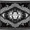 Sun Split & Moon Black and White Tapestry 84" x 54" VTrendz