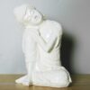 Sitting Buddha White Resin Figures Statue Ornament Indoor or Outdoor Decor VTrendz