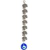 7-Elephant Hanging with Evil Eye, Handmade, 16" Inch VTrendz