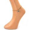 Evil Eye Bohemian Anklet for Protection. Adjustable Length