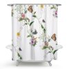 Butterfly with Flower Vines Shower Curtain