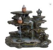 Retro Ceramic Double Cone Backflow Incense Holder Waterfall Incense Burner, Reflux Burner, Handmade Ceramic, Home Decor for Meditation, Mini-Zen Experience 15.5*7.5*13 cm - Image 6