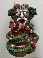 Tree Man Monk Backflow Incense Burner, Reflux Burner, Large Handmade Ceramic Backflow Cone Sticks Incense Holder Home Décor Craftwork Figurine Size: 15 W x 13 L x 20 H cm - Image 4