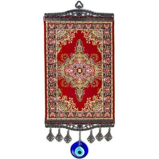 Large Carpet Wall Hanging Handwoven. 17.5" Inch, Turkish Miniature Carpet Designed Woven Wall Hanging