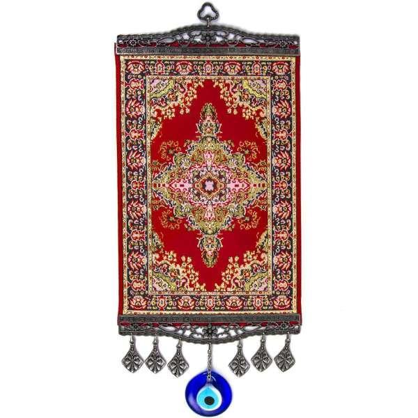Large Carpet Wall Hanging Handwoven. 17.5" Inch, Turkish Miniature Carpet Designed Woven Wall Hanging