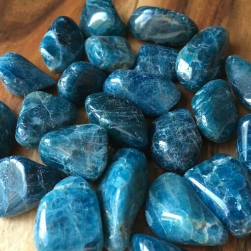 Blue Apatite Tumbled and Rough Stone: The Crystal of Manifestation and Clarity