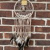 Suede fabric single dreamcatcher 17 cm dia and 50 cm long VTrendz