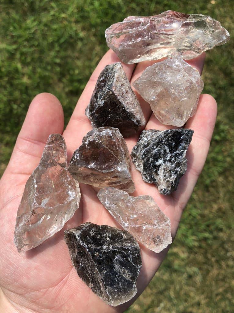 Smoky Quartz Crystals Relaxation / Palm Stone/ Pocket Stone/ Worry Stone - Image 2