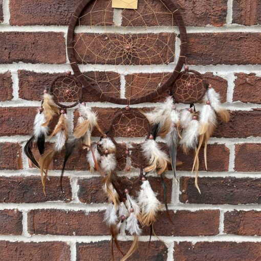 Suede fabric dreamcatcher 4 baby assorted color 22cm