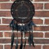 Cotton crochet single dreamcatcher in black 22 cm L 65 cm VTrendz