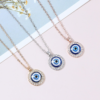 Evil Eye with Cubic Zircon Pendant Chain Necklace for Protection, Handmade VTrendz