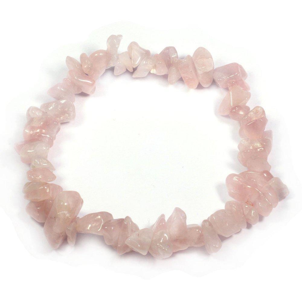 Rose Quartz Stone Chips Bracelet Natural Stones
