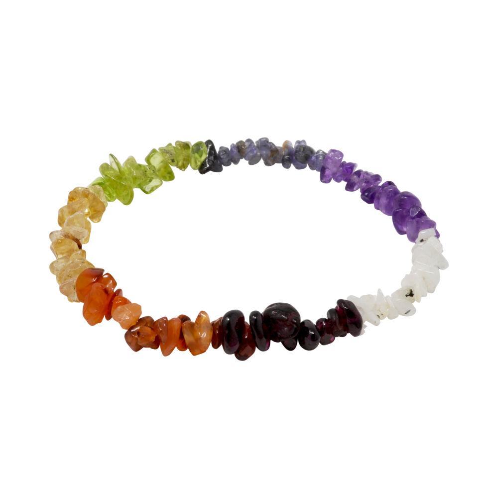 7-Chakra Stone Chips Bracelet Natural Stones