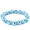 Light Blue / Sky Blue Evil Eye Bracelet for Protection and good luck 100% Handmade 10 & 12 mm VTrendz