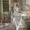 Rattan & Macrame Crescent Moon Dreamcatcher / Wall Hanging L-36 Inches VTrendz