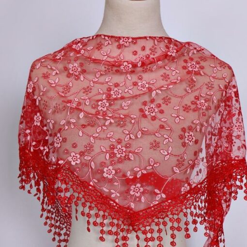 Triangle Lace Scarves with Bling