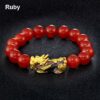 Red Color Feng Shui Charm Bracelet with  Charms Prayer Beads, 10 mm stone beads