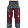 Harem Pants Elastic Waist with Elephant Print and single pocket, Boho Pants Hippie Style Yoga comfort Bohemian 100% Rayon VTrendz