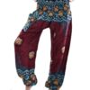 Harem Pants Elastic Waist with Elephant Print and single pocket, Boho Pants Hippie Style Yoga comfort Bohemian 100% Rayon VTrendz
