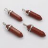 Red Jasper Bullet Shaped Pendant Necklace for Relaxation, Positivity, and Balancing Energy