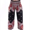 Flower Print Pant Comfy Elastic Thai harem pants with single pocket 100% Rayon VTrendz