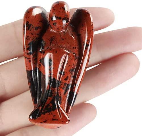 Mahogany Obsidian Crystal Guardian Angel Protection Pocket Angel, Approx. 2-3 Inch - Image 2