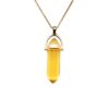 Citrine Bullet Shaped Pendant Necklace for Relaxation, Positivity, and Balancing Energy VTrendz