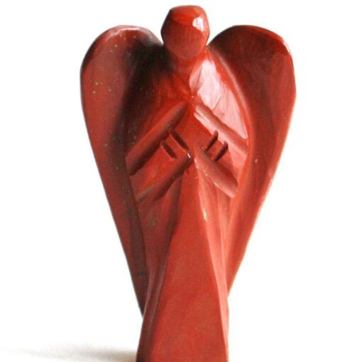 Red Jasper Crystal Guardian Angel Protection Pocket Angel, Approx. 2-3 Inch
