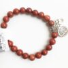Red Jasper Natural Stone Bracelet Prayer Beads Meditation, Balancing energy, Positivity 8 mm Beads VTrendz