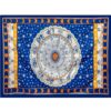Zodiac Multicolor, Black and white, Tye Dye Wall Hanging Handmade Cotton Tapestry 84"x54" inch VTrendz