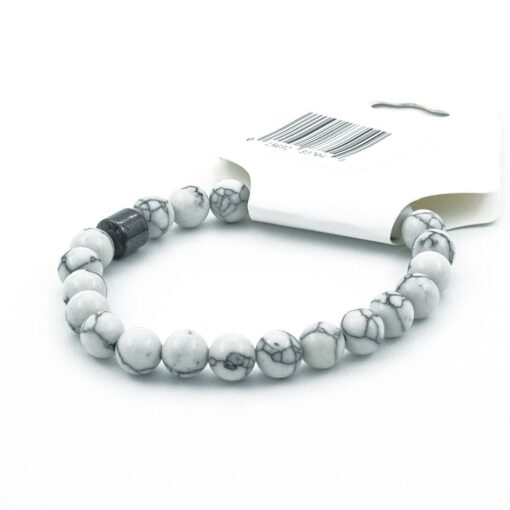 Howlite & Hematite Bracelet: The Silent Anchor & Mental Stillness