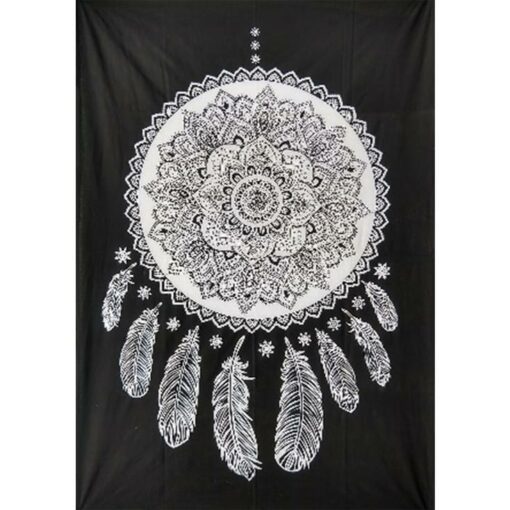 Dream Catcher 8 Feathers Poster Wall Hanging Handmade Cotton Tapestry 40" x 30" inch