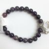 Amethyst Natural Stone Bracelet with Buddha, Om & Tree of Life Charm 8 mm Beads VTrendz