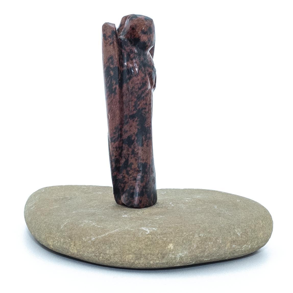 Mahogany Obsidian Crystal Guardian Angel Protection Pocket Angel, Approx. 2-3 Inch - Image 3