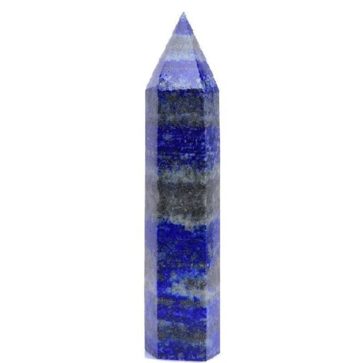 Lapis Lazuli Obelisk Tower Jumbo Healing Wand Spirit Stone 8 Faceted Pointed Obelisk Tower Healing Reiki Wand Metaphysical Balance Energy Approx. 2 - 5 inches tall