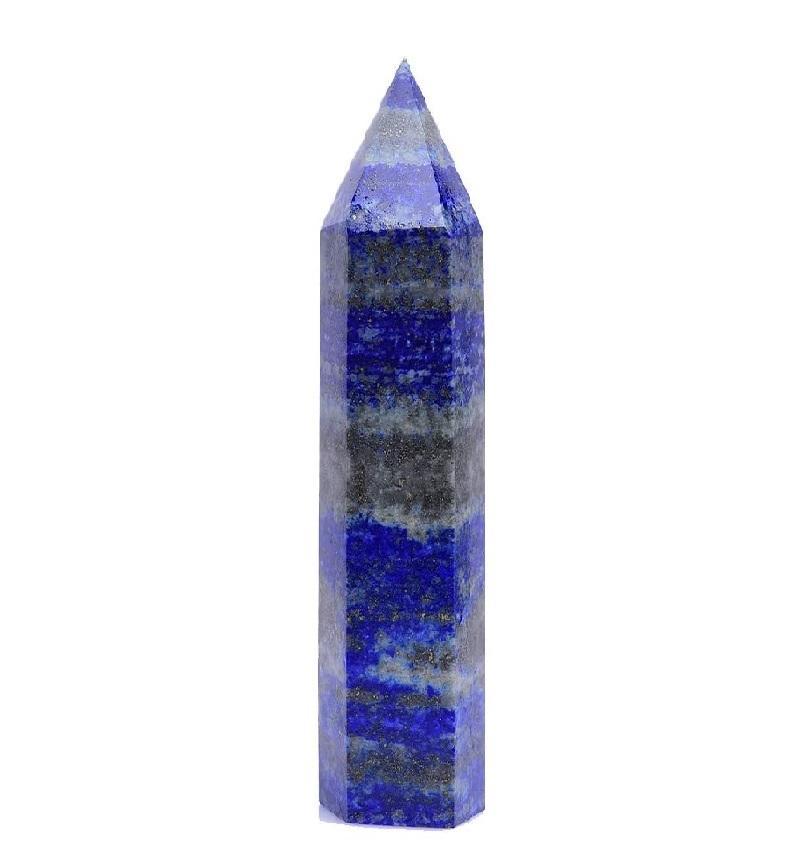 Lapis Lazuli Obelisk Tower Jumbo Healing Wand Spirit Stone 8 Faceted Pointed Obelisk Tower Healing Reiki Wand Metaphysical Balance Energy Approx. 2 - 5 inches tall